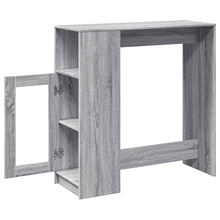 barbord med stativer 101x40x103,5 cm konstrueret træ