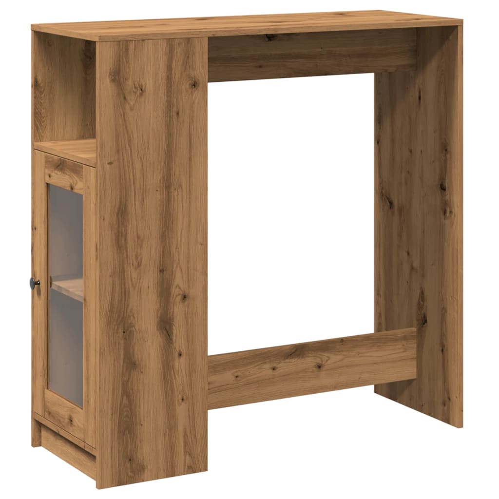 barbord m. stativer 101x40x103,5 cm konstrueret træ egetræslook