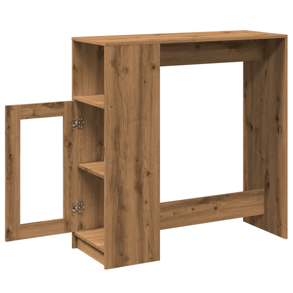 barbord m. stativer 101x40x103,5 cm konstrueret træ egetræslook