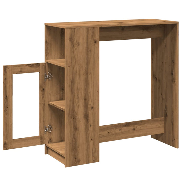 barbord m. stativer 101x40x103,5 cm konstrueret træ egetræslook