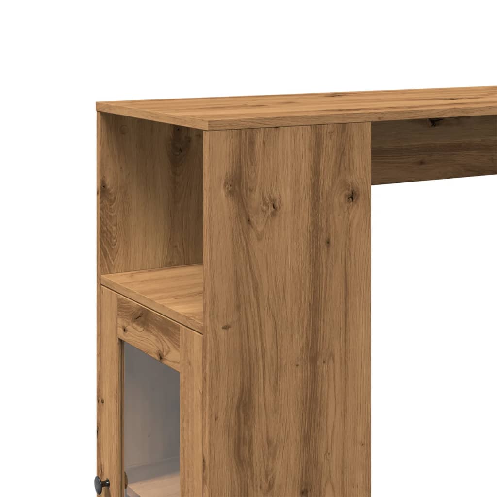 barbord m. stativer 101x40x103,5 cm konstrueret træ egetræslook