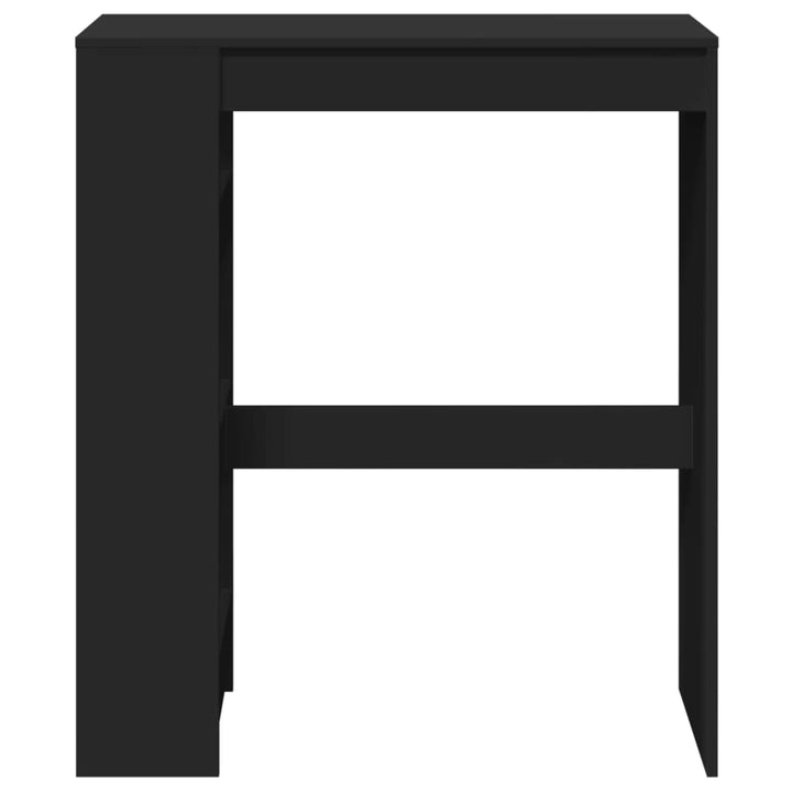 barbord med stativer 90x40x103,5 cm konstrueret træ sort