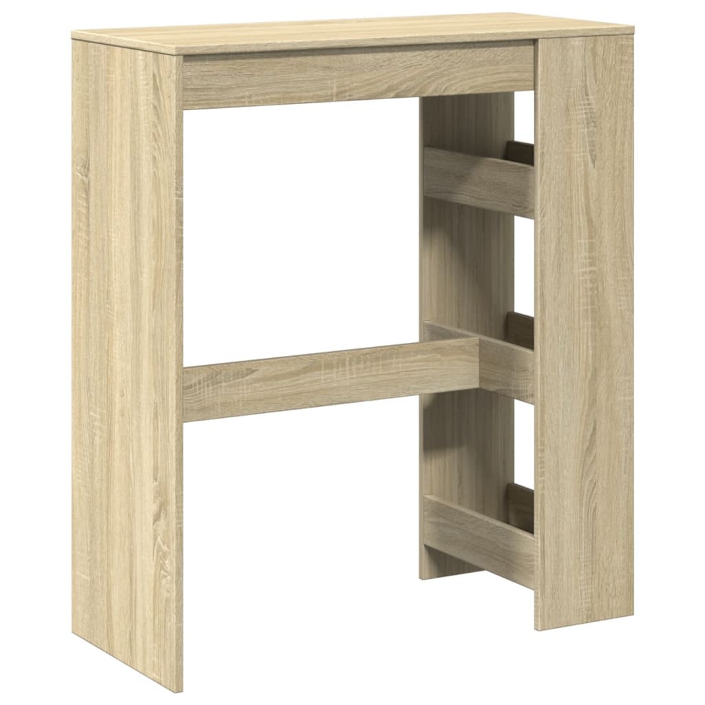 barbord med stativer 90x40x103,5 cm konstrueret træ sonoma-eg