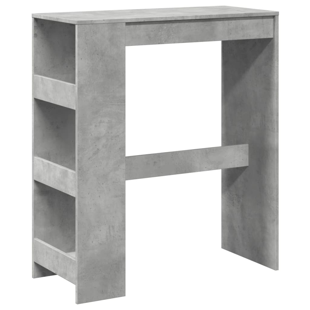 barbord med stativer 90x40x103,5 cm konstrueret træ betongrå