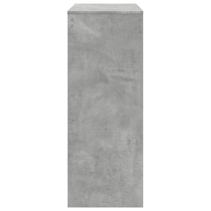 barbord med stativer 90x40x103,5 cm konstrueret træ betongrå