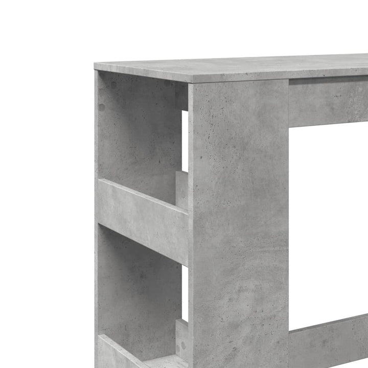 barbord med stativer 90x40x103,5 cm konstrueret træ betongrå