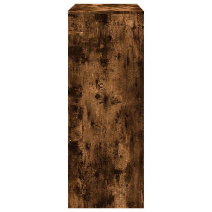 barbord med stativer 90x40x103,5 cm konstrueret træ røget eg