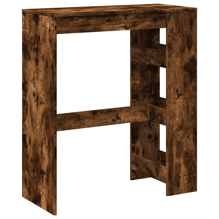 barbord med stativer 90x40x103,5 cm konstrueret træ røget eg