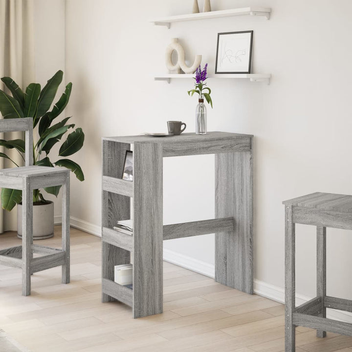 barbord med stativer 90x40x103,5 cm konstrueret træ