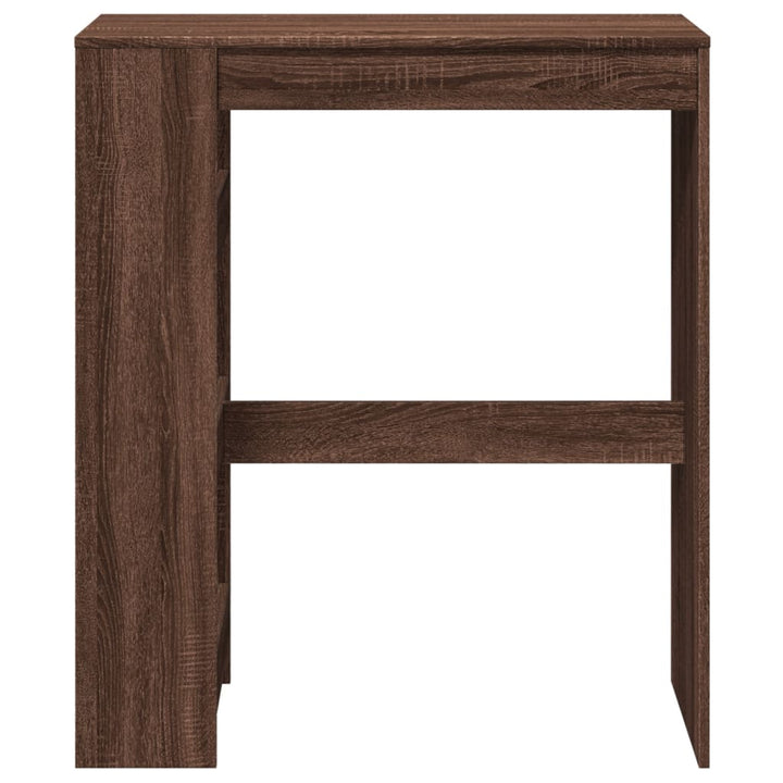 barbord m. stativer 90x40x103,5 cm konstrueret træ brun egetræ