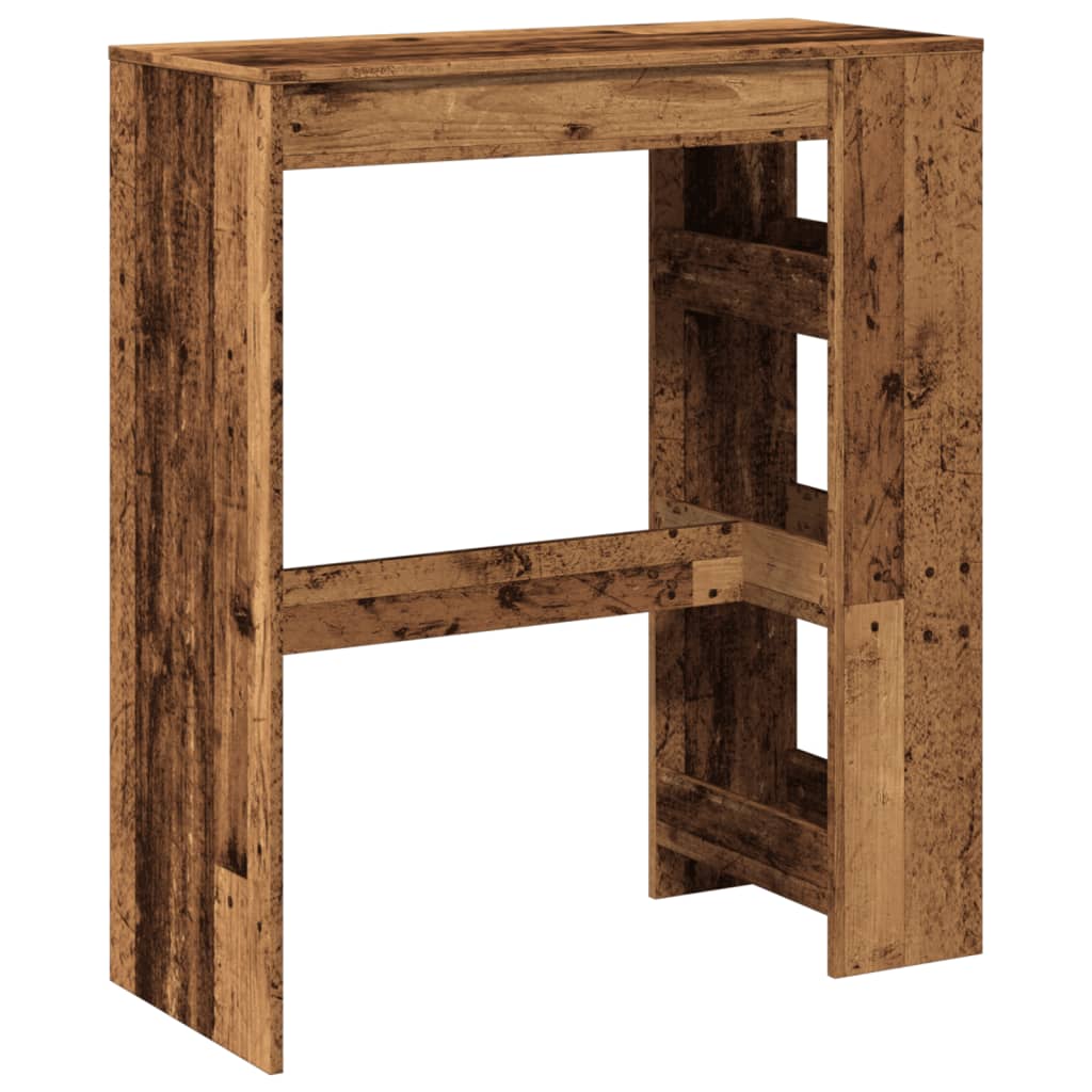 barbord m. stativer 90x40x103,5 cm konstrueret træ gammelt træ