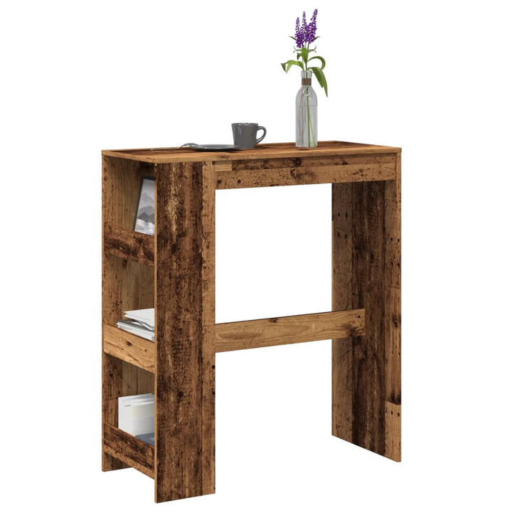 barbord m. stativer 90x40x103,5 cm konstrueret træ gammelt træ