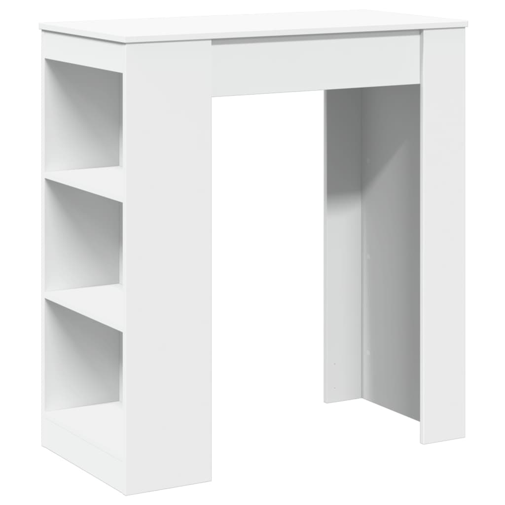 barbord med stativer 95x47x103,5 cm konstrueret træ hvid
