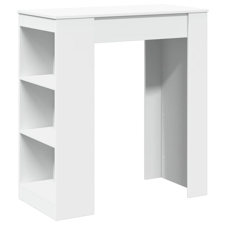 barbord med stativer 95x47x103,5 cm konstrueret træ hvid