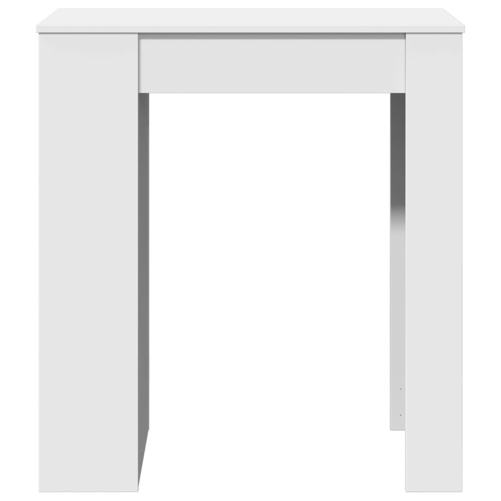 barbord med stativer 95x47x103,5 cm konstrueret træ hvid