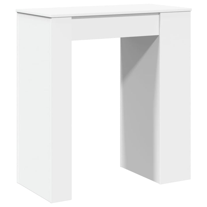 barbord med stativer 95x47x103,5 cm konstrueret træ hvid
