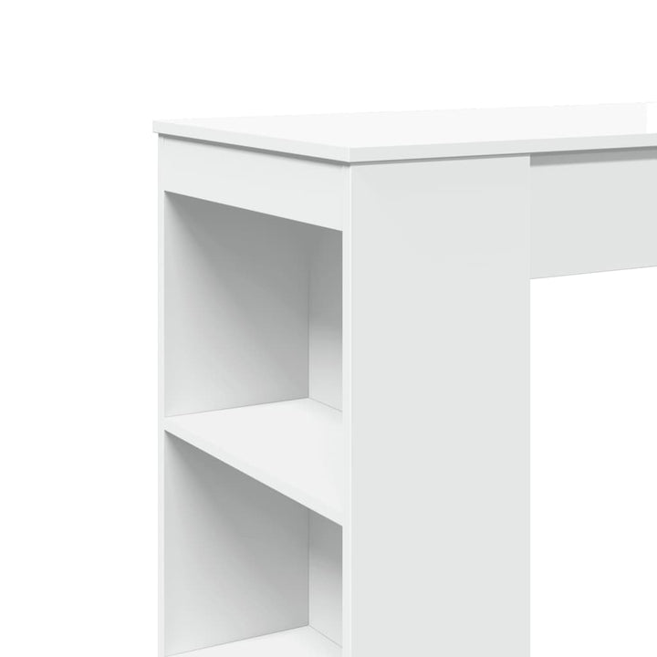 barbord med stativer 95x47x103,5 cm konstrueret træ hvid