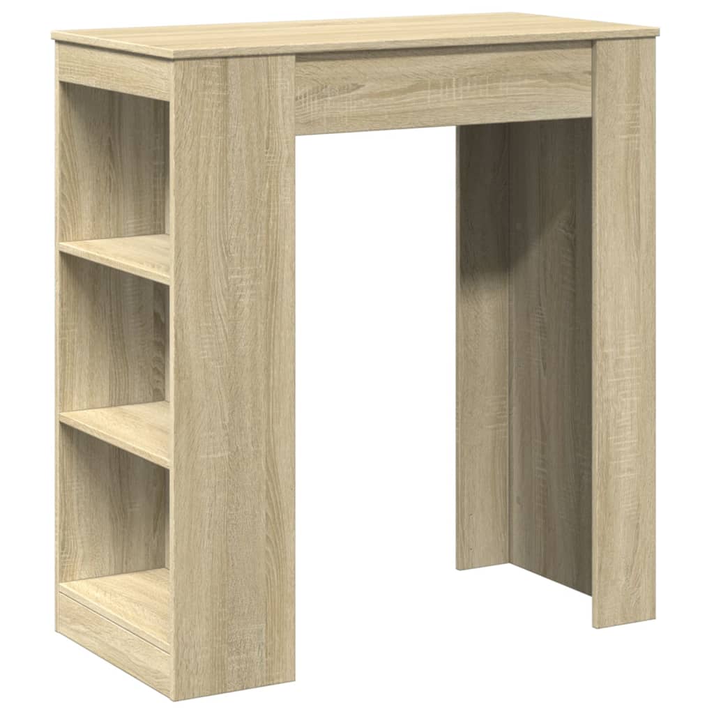 barbord med stativer 95x47x103,5 cm konstrueret træ sonoma-eg