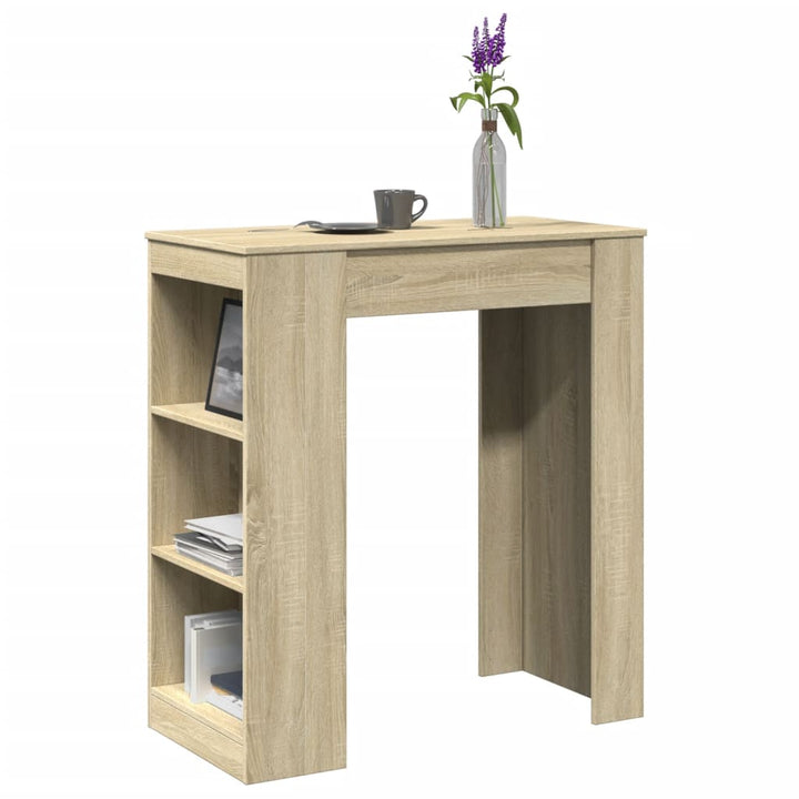 barbord med stativer 95x47x103,5 cm konstrueret træ sonoma-eg