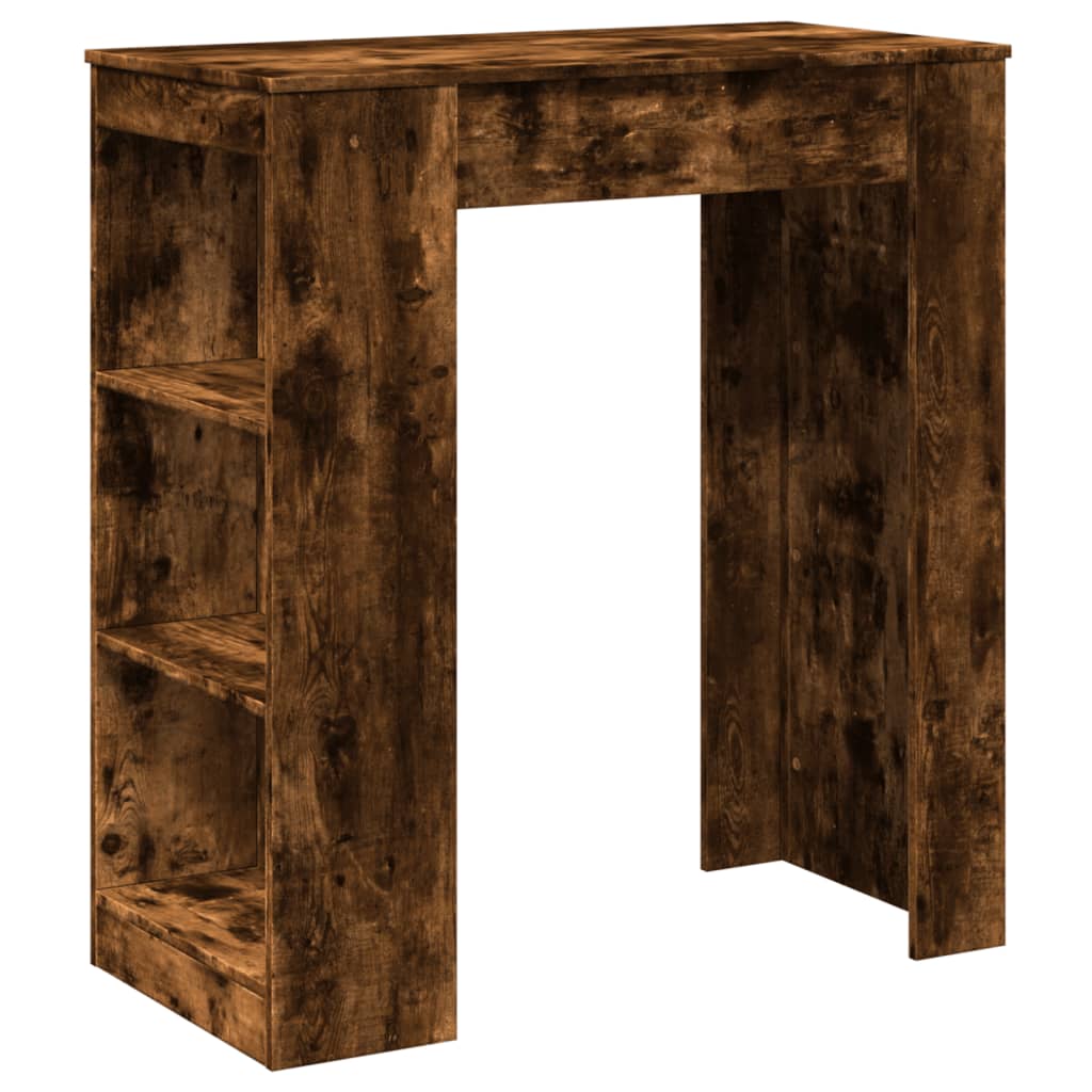 barbord med stativer 95x47x103,5 cm konstrueret træ røget eg