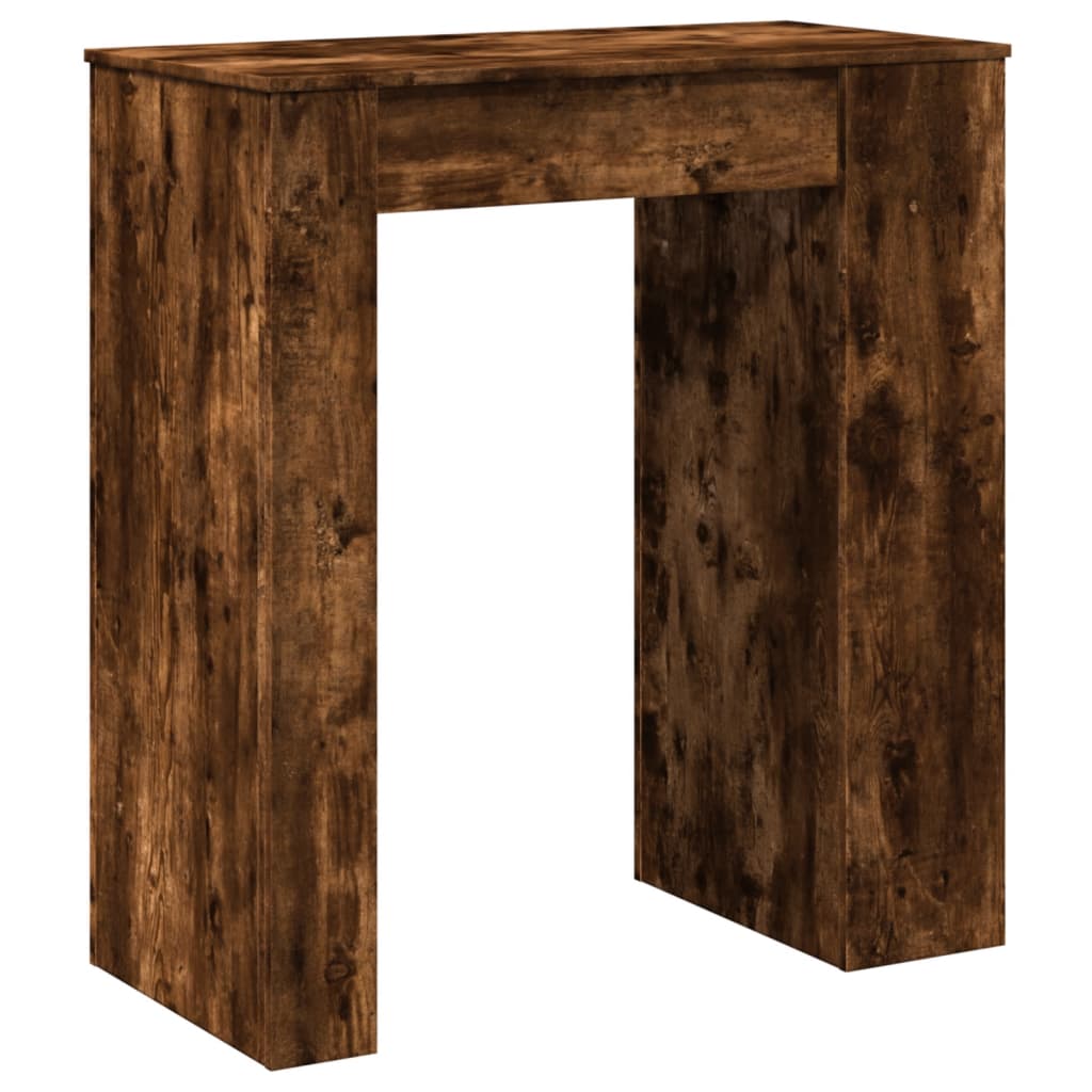 barbord med stativer 95x47x103,5 cm konstrueret træ røget eg