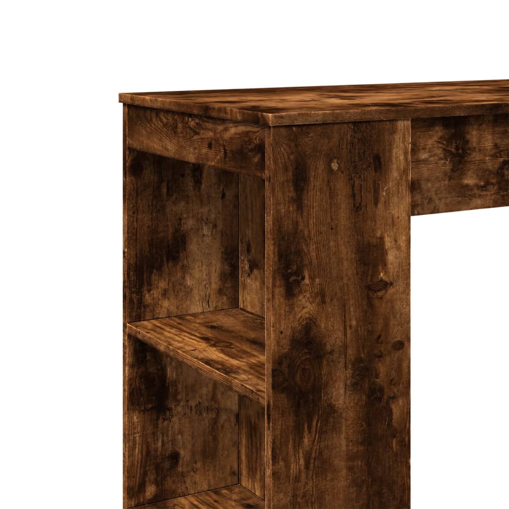 barbord med stativer 95x47x103,5 cm konstrueret træ røget eg