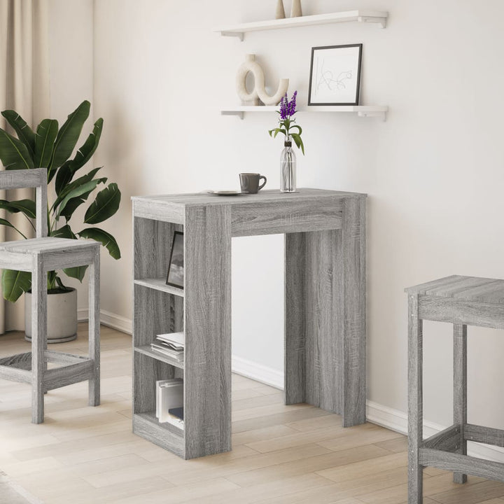 barbord med stativer 95x47x103,5 cm konstrueret træ