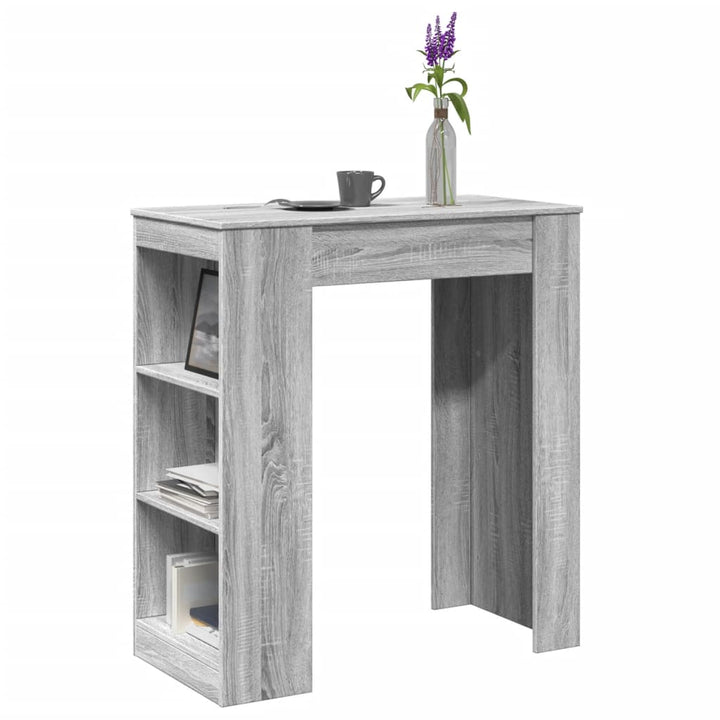 barbord med stativer 95x47x103,5 cm konstrueret træ