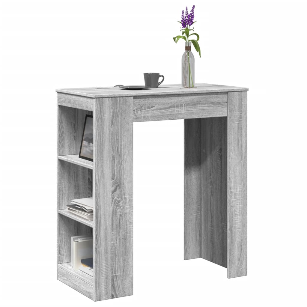 barbord med stativer 95x47x103,5 cm konstrueret træ