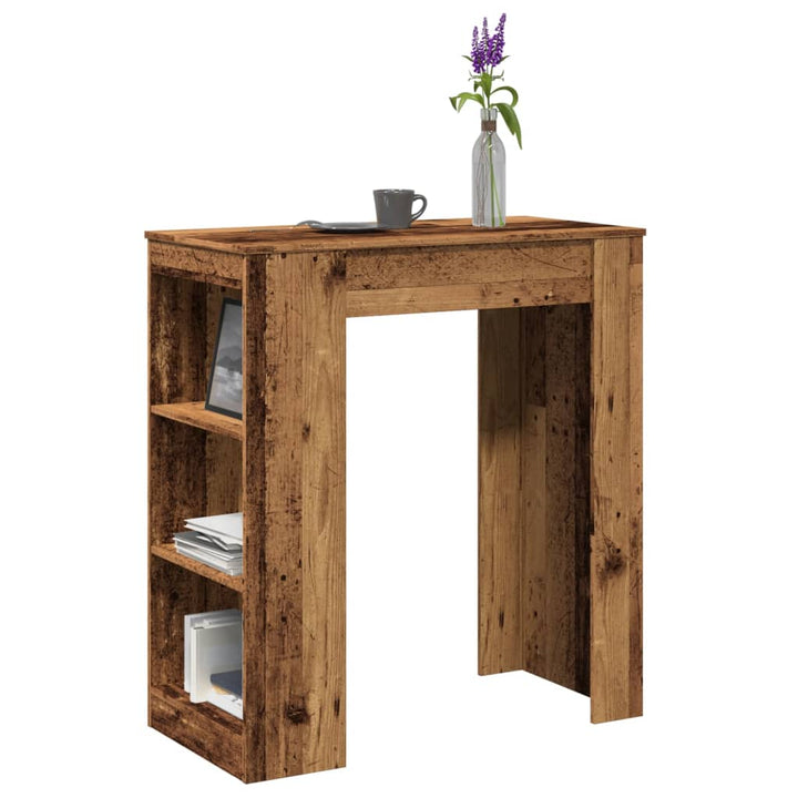 barbord m. stativer 95x47x103,5 cm konstrueret træ gammelt træ