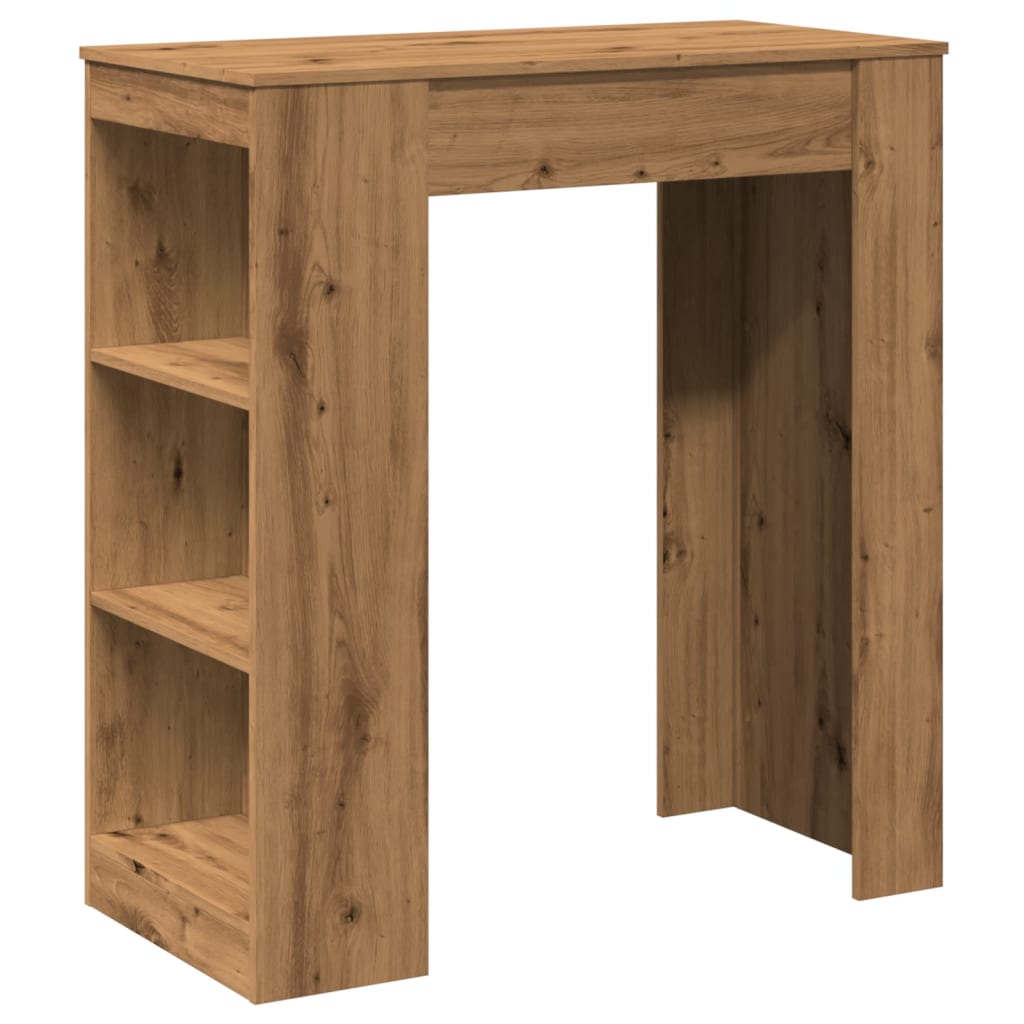 barbord m. stativer 95x47x103,5 cm konstrueret træ egetræslook
