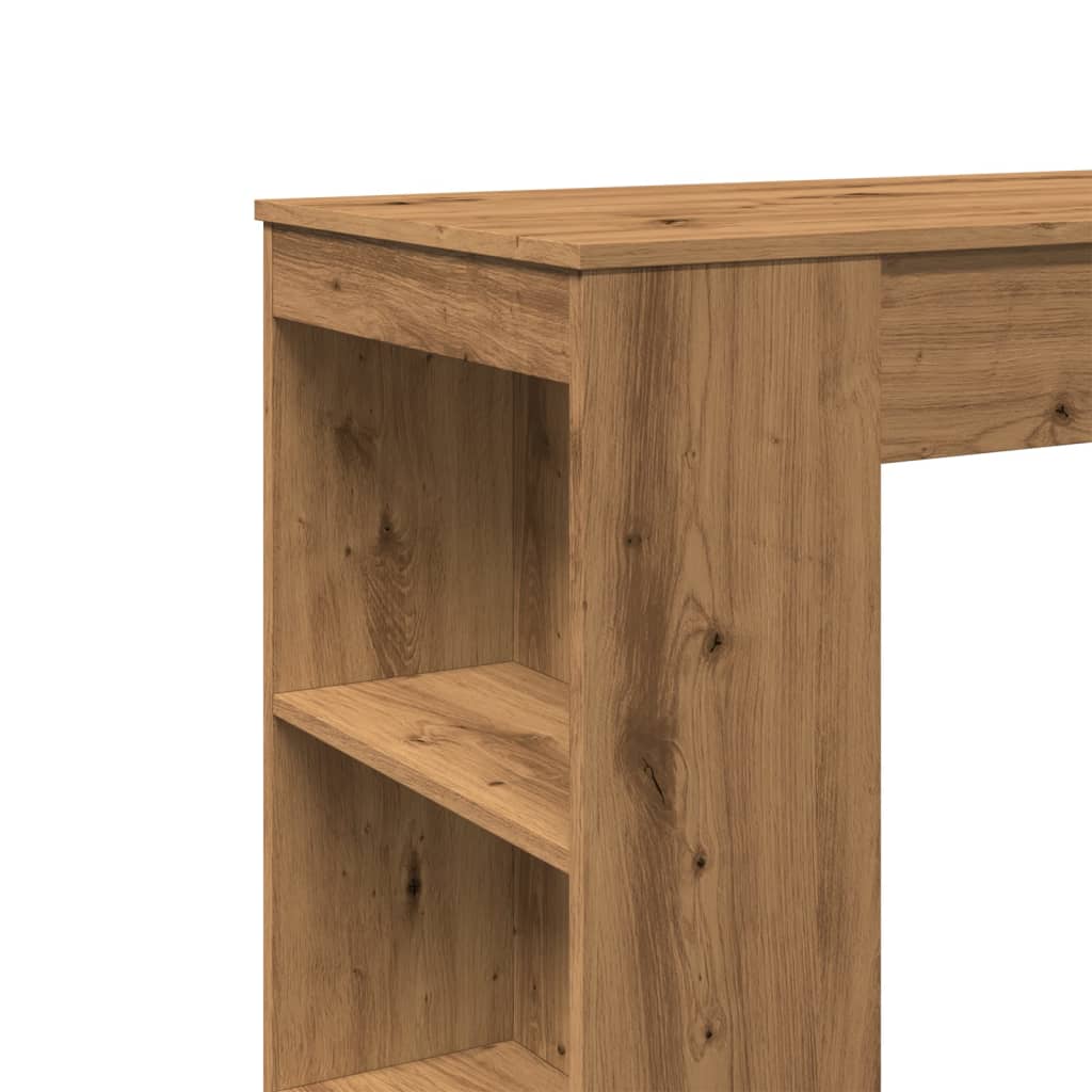 barbord m. stativer 95x47x103,5 cm konstrueret træ egetræslook
