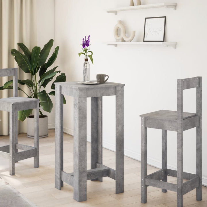 barbord 51x50x103,5 cm konstrueret træ betongrå