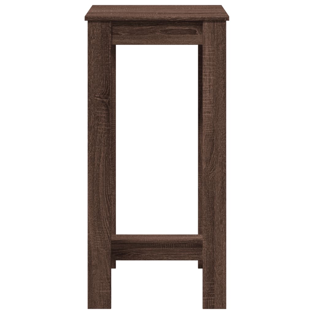 barbord 51x50x103,5 cm konstrueret træ brun egetræsfarve