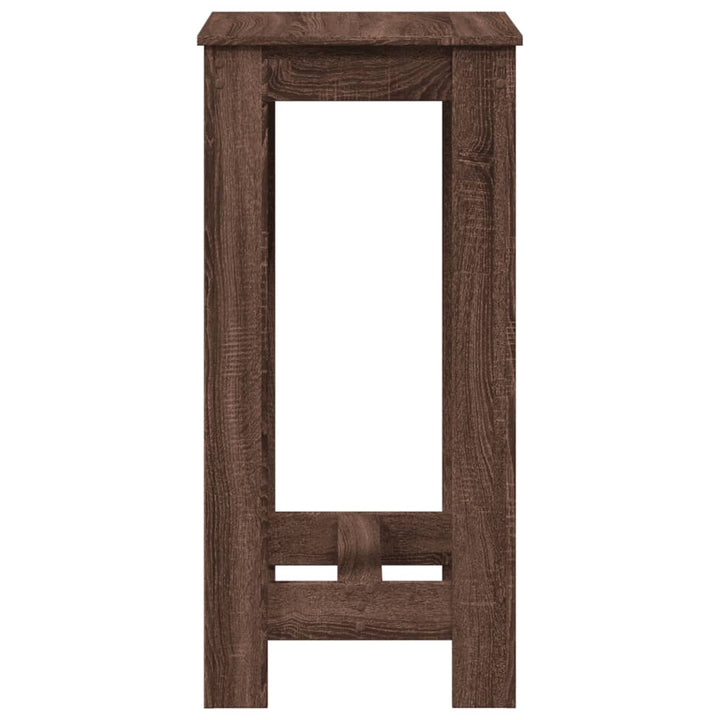 barbord 51x50x103,5 cm konstrueret træ brun egetræsfarve