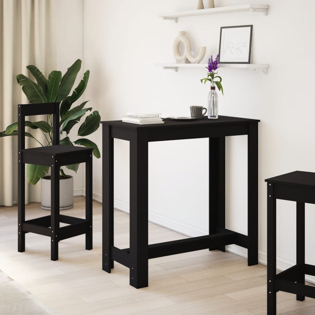 barbord 102x50x103,5 cm konstrueret træ sort