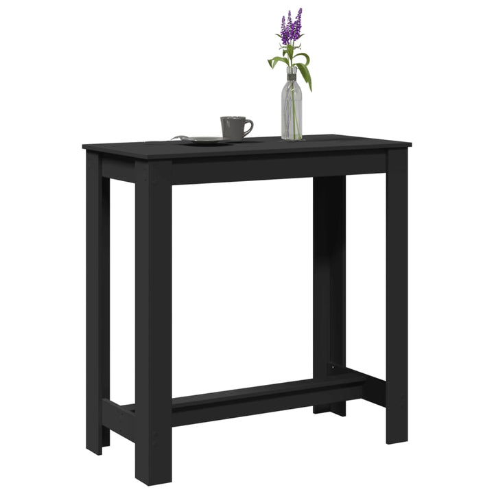 barbord 102x50x103,5 cm konstrueret træ sort
