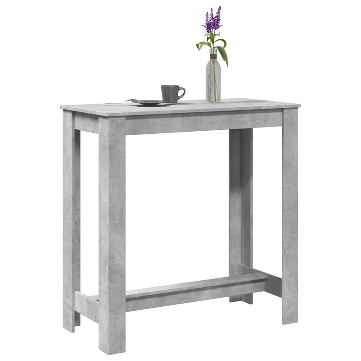 barbord 102x50x103,5 cm konstrueret træ betongrå