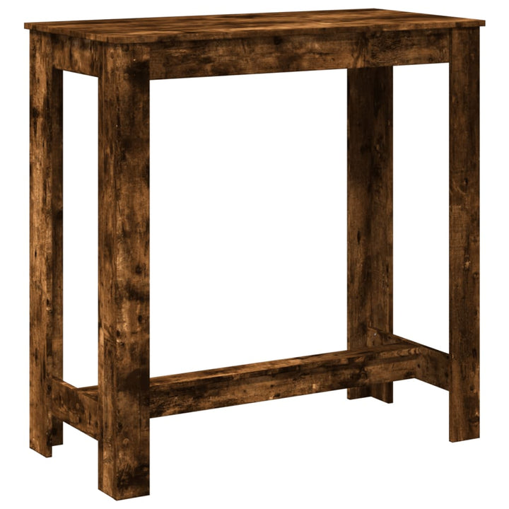 barbord 102x50x103,5 cm konstrueret træ røget egetræsfarve