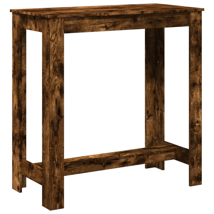 barbord 102x50x103,5 cm konstrueret træ røget egetræsfarve
