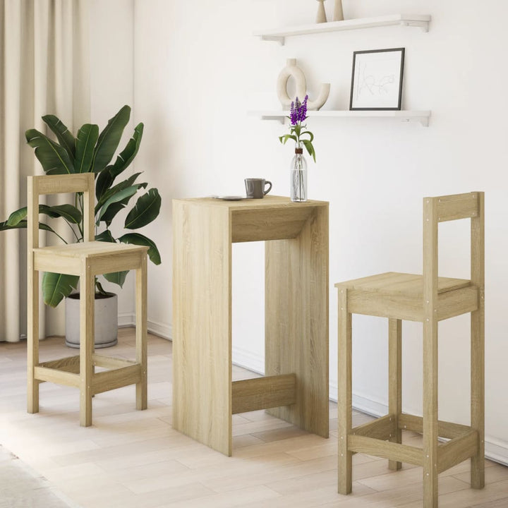 barbord 51x50x103,5 cm konstrueret træ sonoma-eg