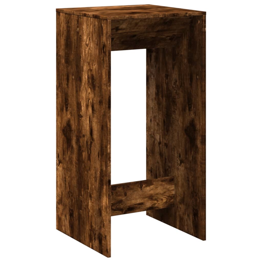barbord 51x50x103,5 cm konstrueret træ røget egetræsfarve