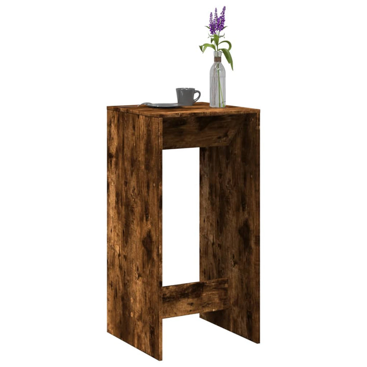 barbord 51x50x103,5 cm konstrueret træ røget egetræsfarve