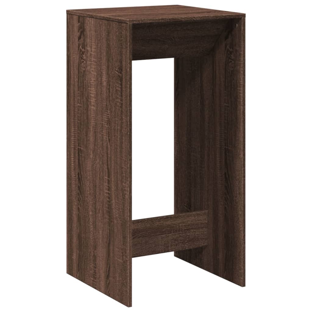 barbord 51x50x103,5 cm konstrueret træ brun egetræsfarve