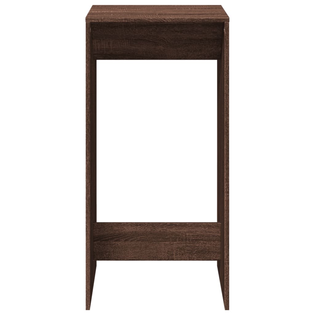 barbord 51x50x103,5 cm konstrueret træ brun egetræsfarve