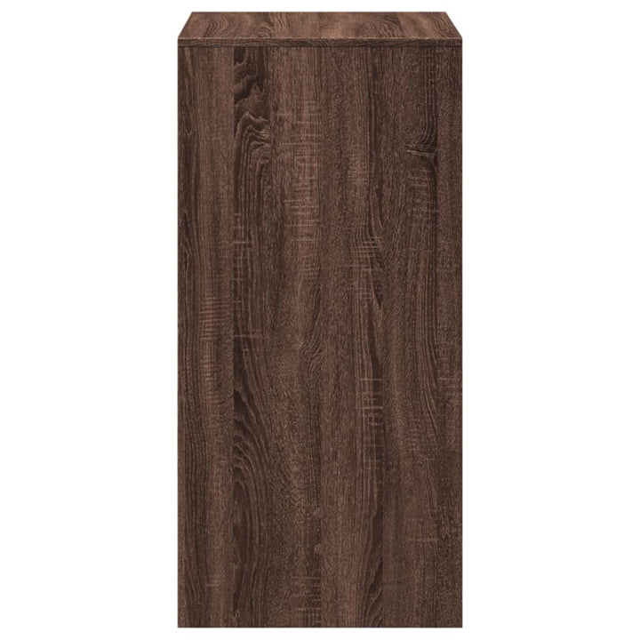barbord 51x50x103,5 cm konstrueret træ brun egetræsfarve