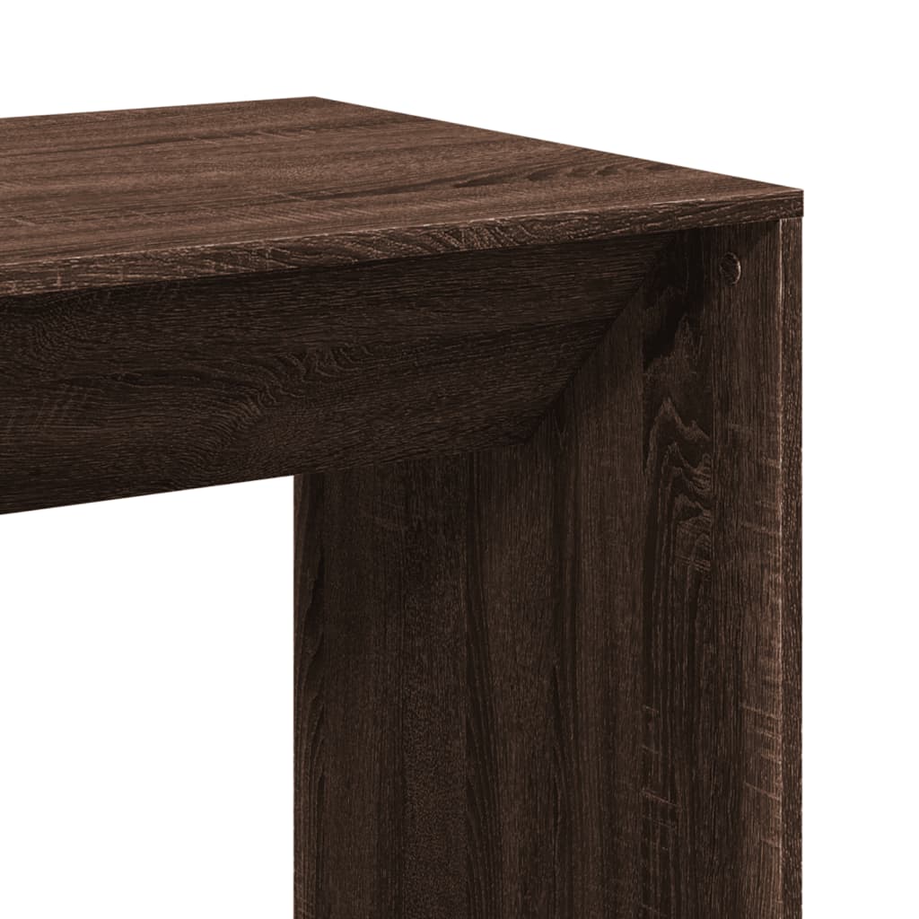 barbord 51x50x103,5 cm konstrueret træ brun egetræsfarve