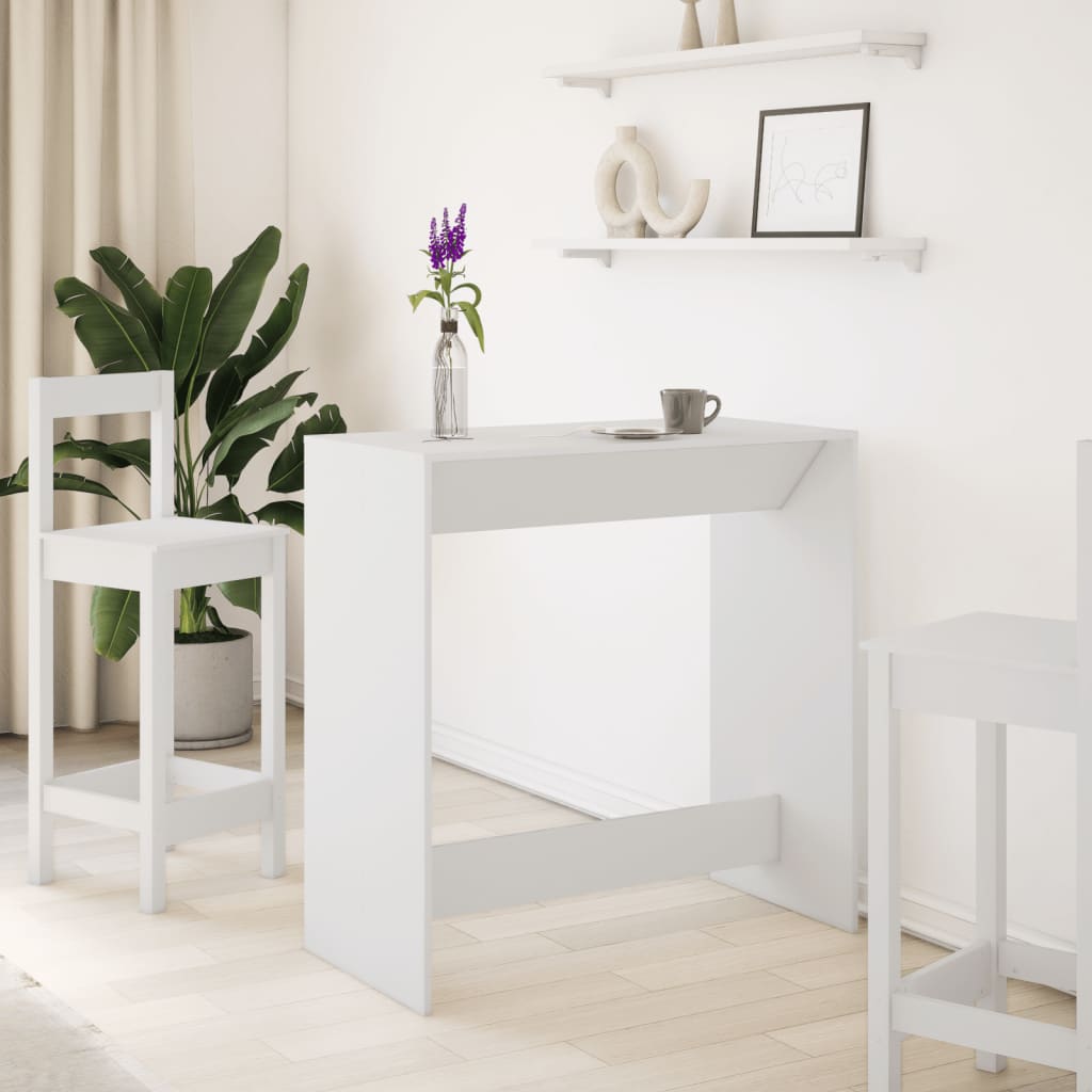 barbord 102x50x103,5 cm konstrueret træ hvid