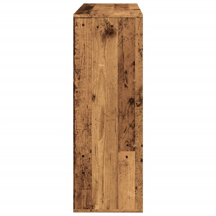 bogreol/rumdeler 100x33x94,5 cm gammelt trælook