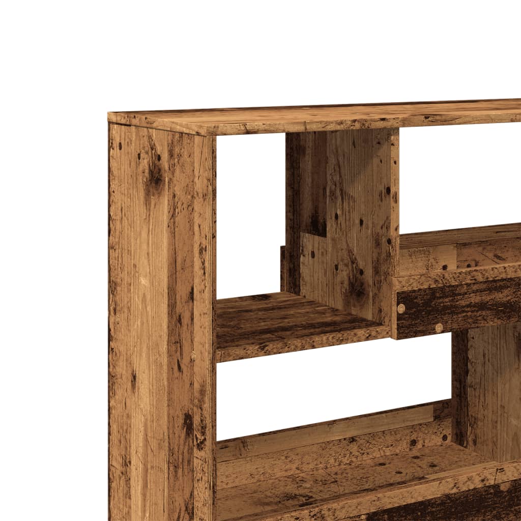 bogreol/rumdeler 100x33x94,5 cm gammelt trælook